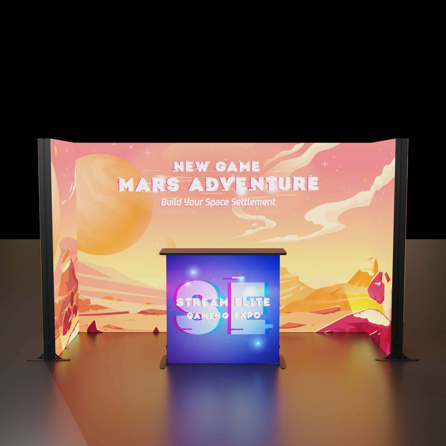 6.5'H Astra Plus Modular Booth Kit 1