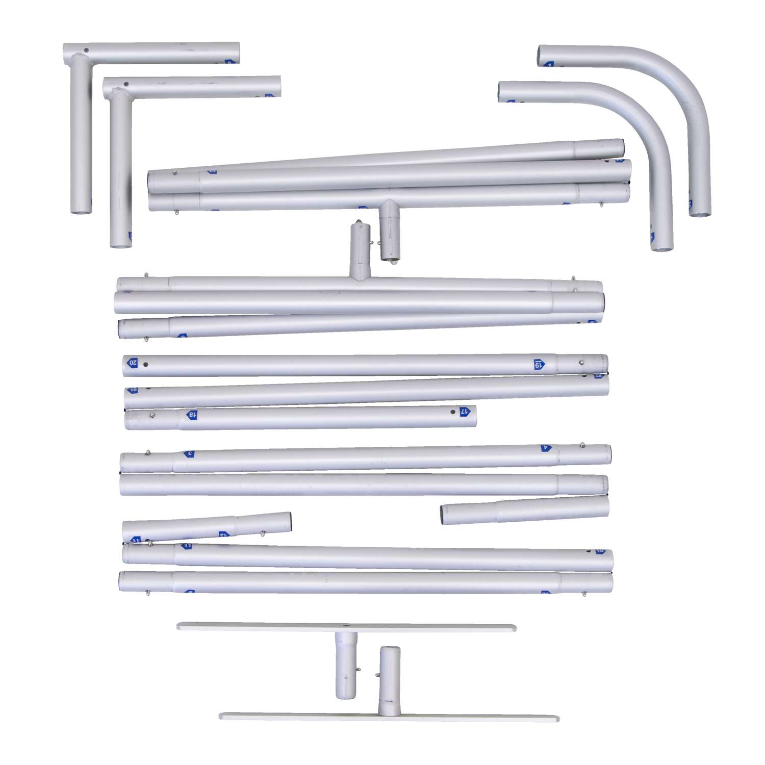 6'W x 90"H EuroFit™ Straight Wall Hardware