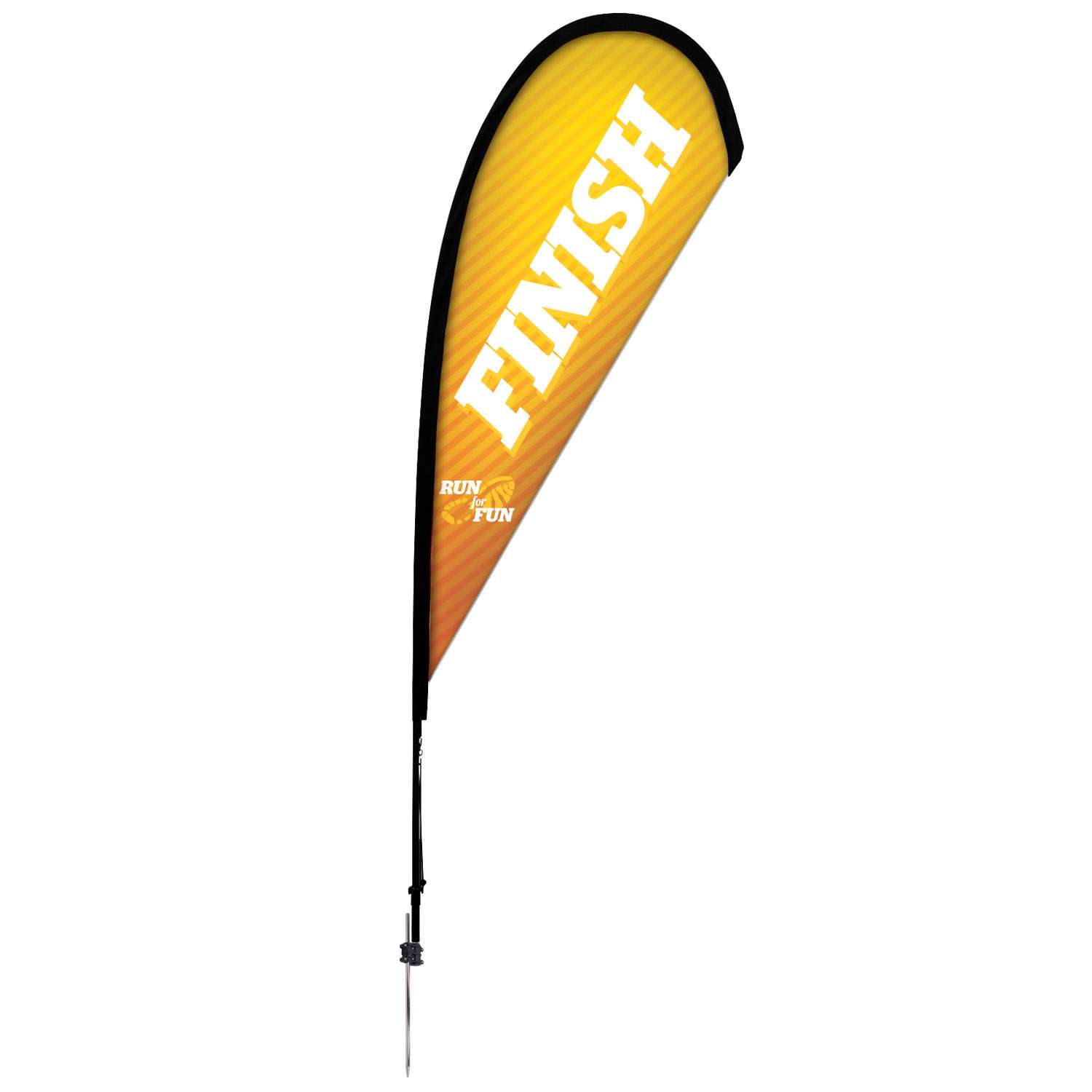 8' Premium Teardrop Sail Sign Kit (Single-Sided with Ground Spike)