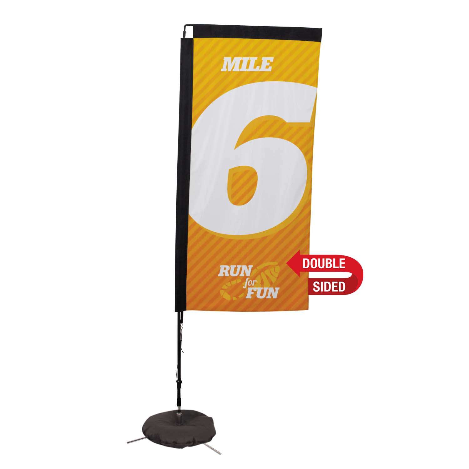 7' Premium Rectangle Sail Sign Kit (Double-Sided with Scissor Base)