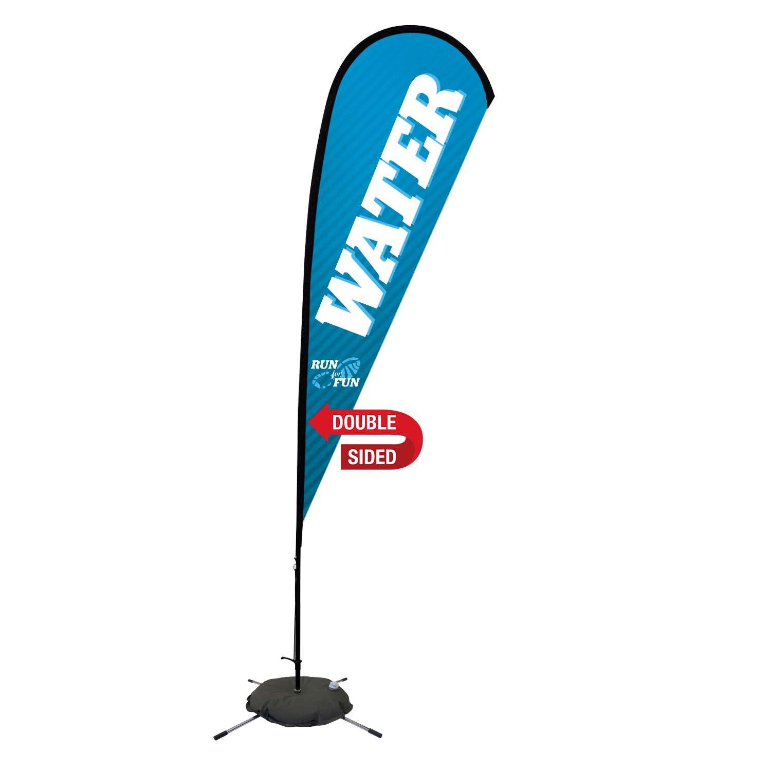 11.5' Premium Teardrop Sail Sign Kit (Double-Sided with Scissor Base)