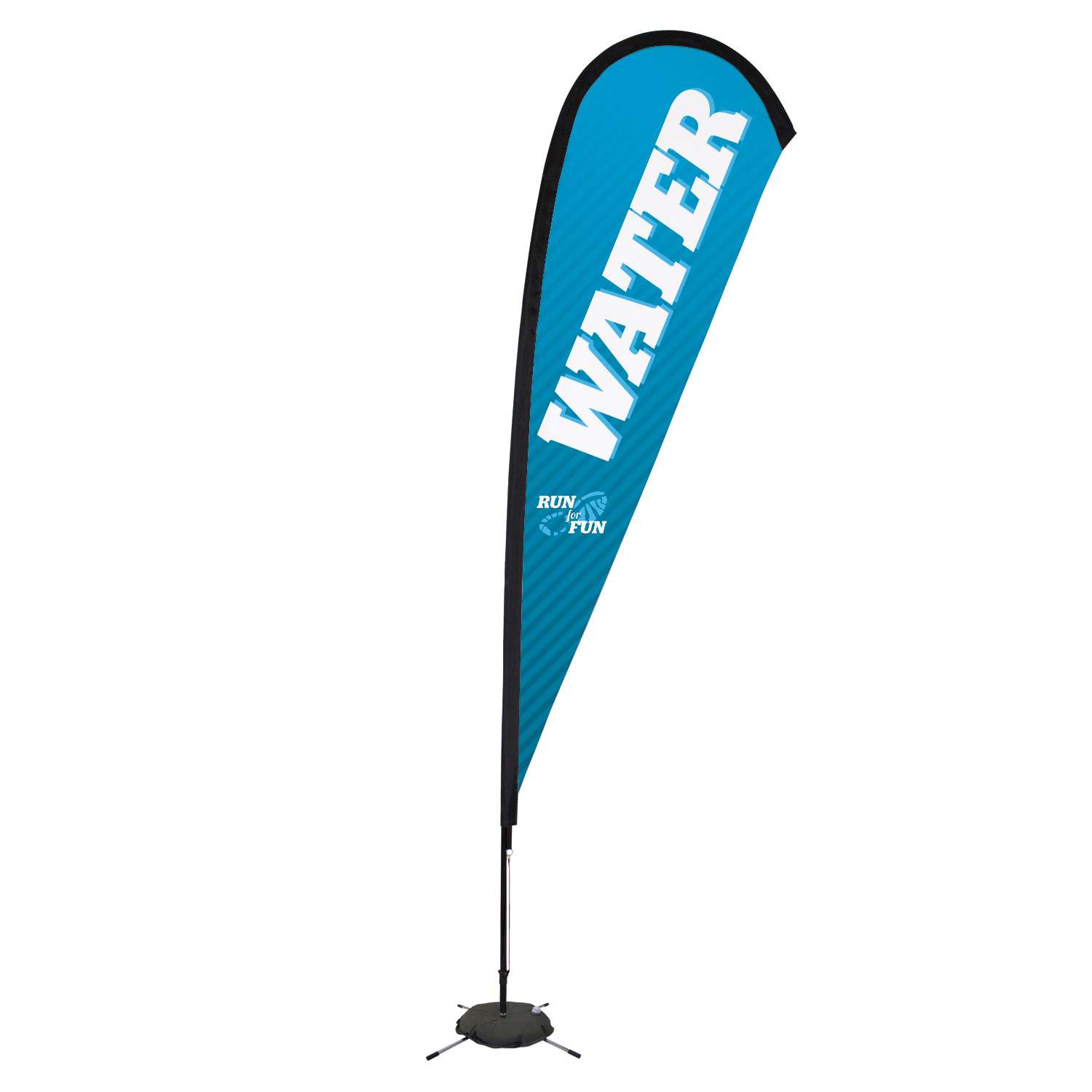 11.5' Premium Teardrop Sail Sign Kit (Single-Sided with Scissor Base)