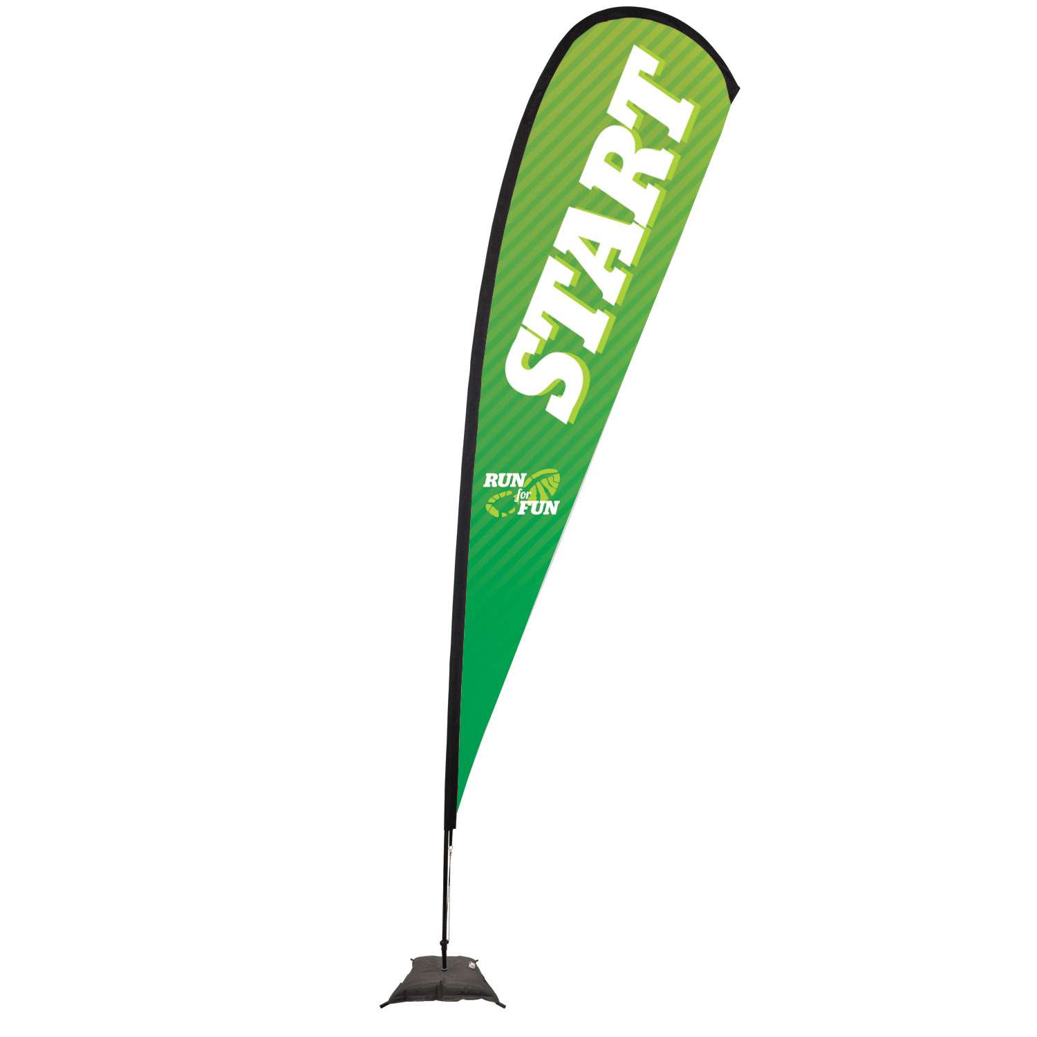 15' Premium Teardrop Sail Sign Kit (Single-Sided with Scissor Base)