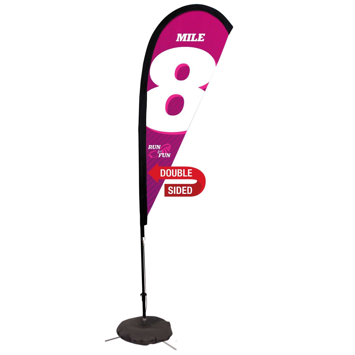 6' Premium Teardrop Sail Sign Kit (Double-Sided with Scissor Base)