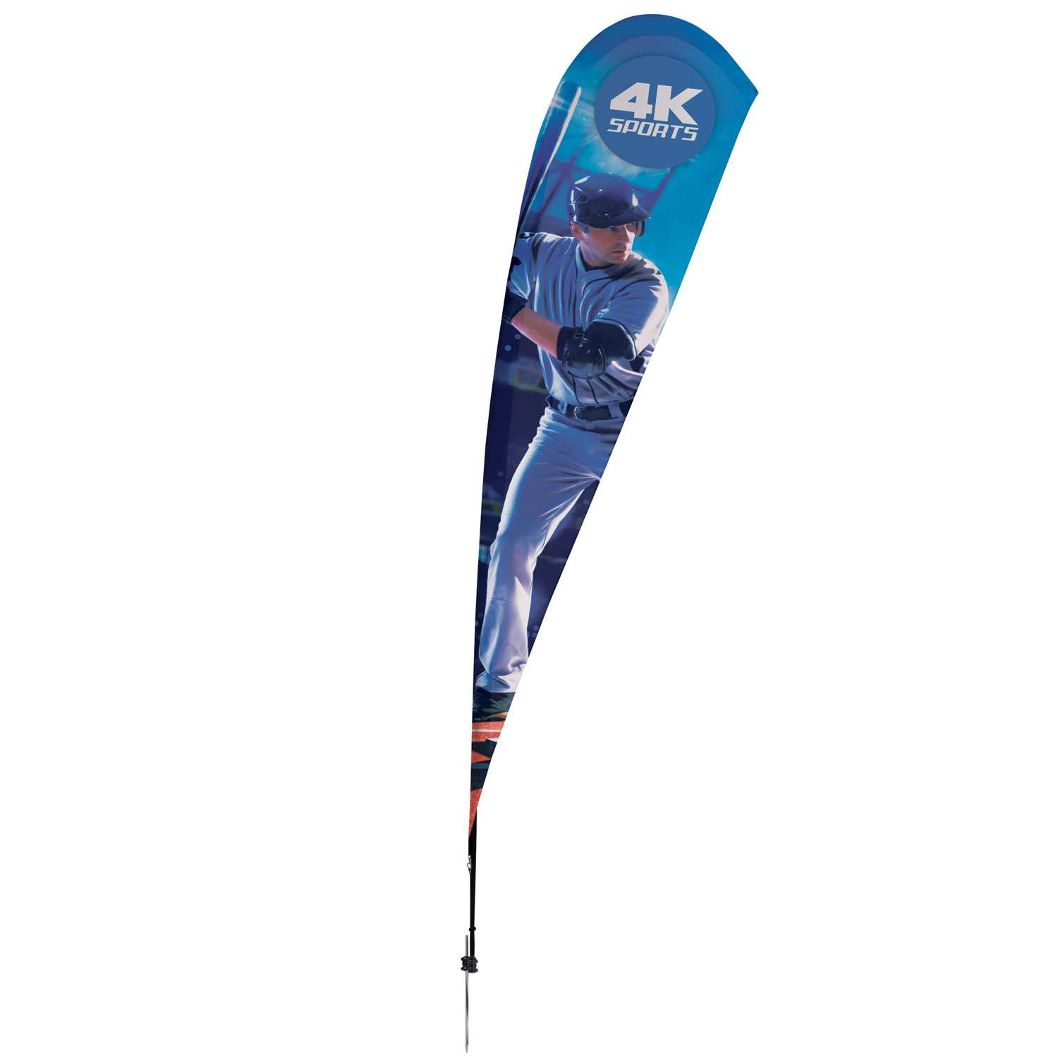 15' Streamline Teardrop Sail Sign Kit (Single-Sided with Ground Spike)