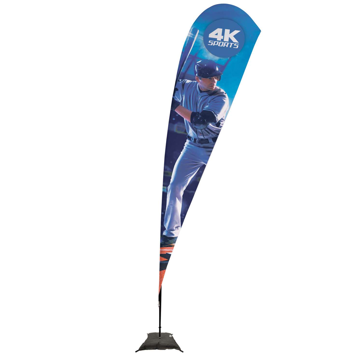 15' Streamline Teardrop Sail Sign Kit (Single-Sided with Scissor Base)