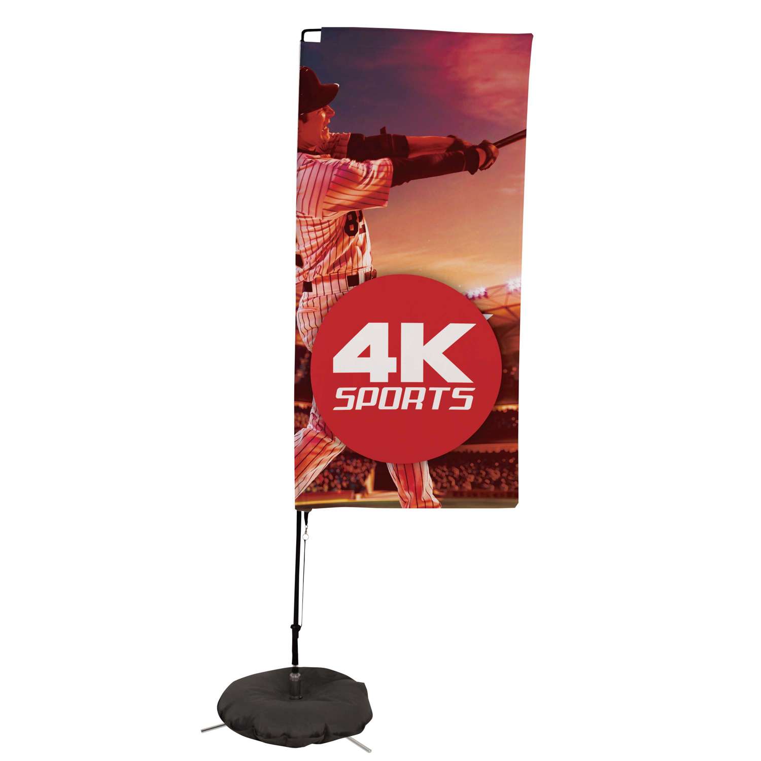 7' Streamline Rectangle Sail Sign Kit (Single-Sided with Scissor Base)