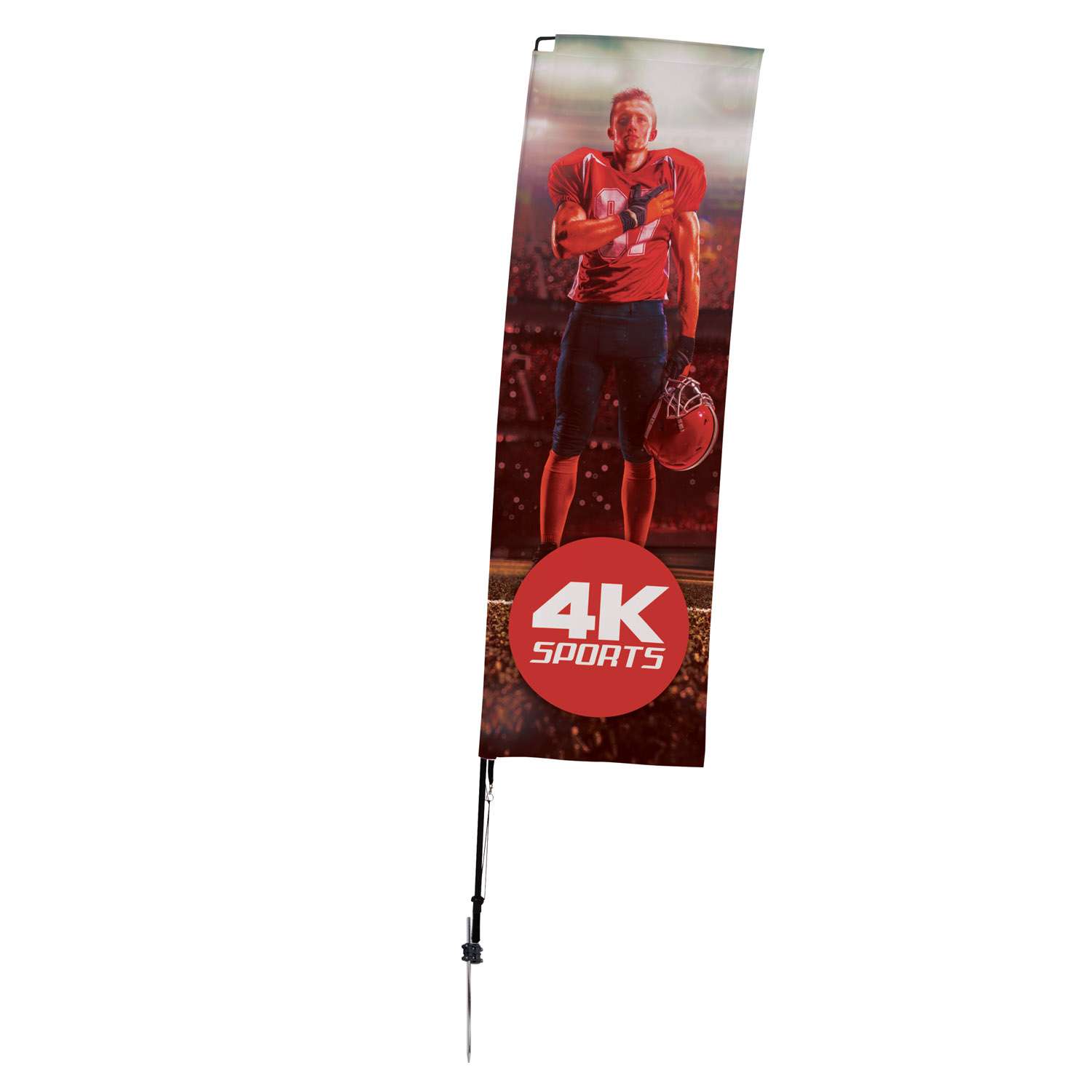 10' Streamline Rectangle Sail Sign Kit (Single-Sided with Ground Spike)