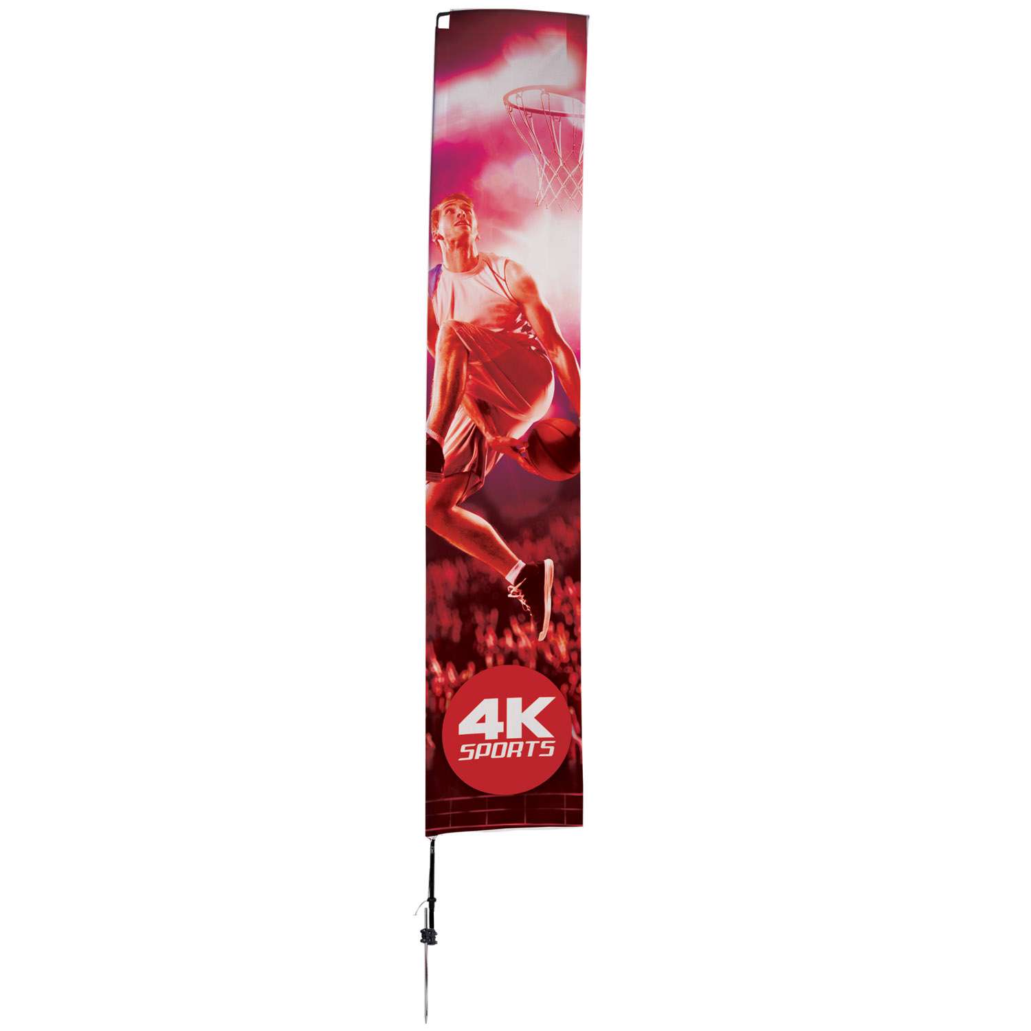 14.5' Streamline Rectangle Sail Sign Kit (Single-Sided with Ground Spike)