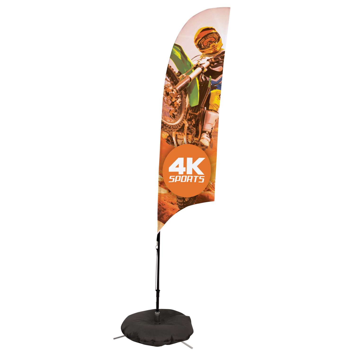 7' Streamline Razor Sail Sign Kit (Single-Sided with Three-Legged Scissor Base)