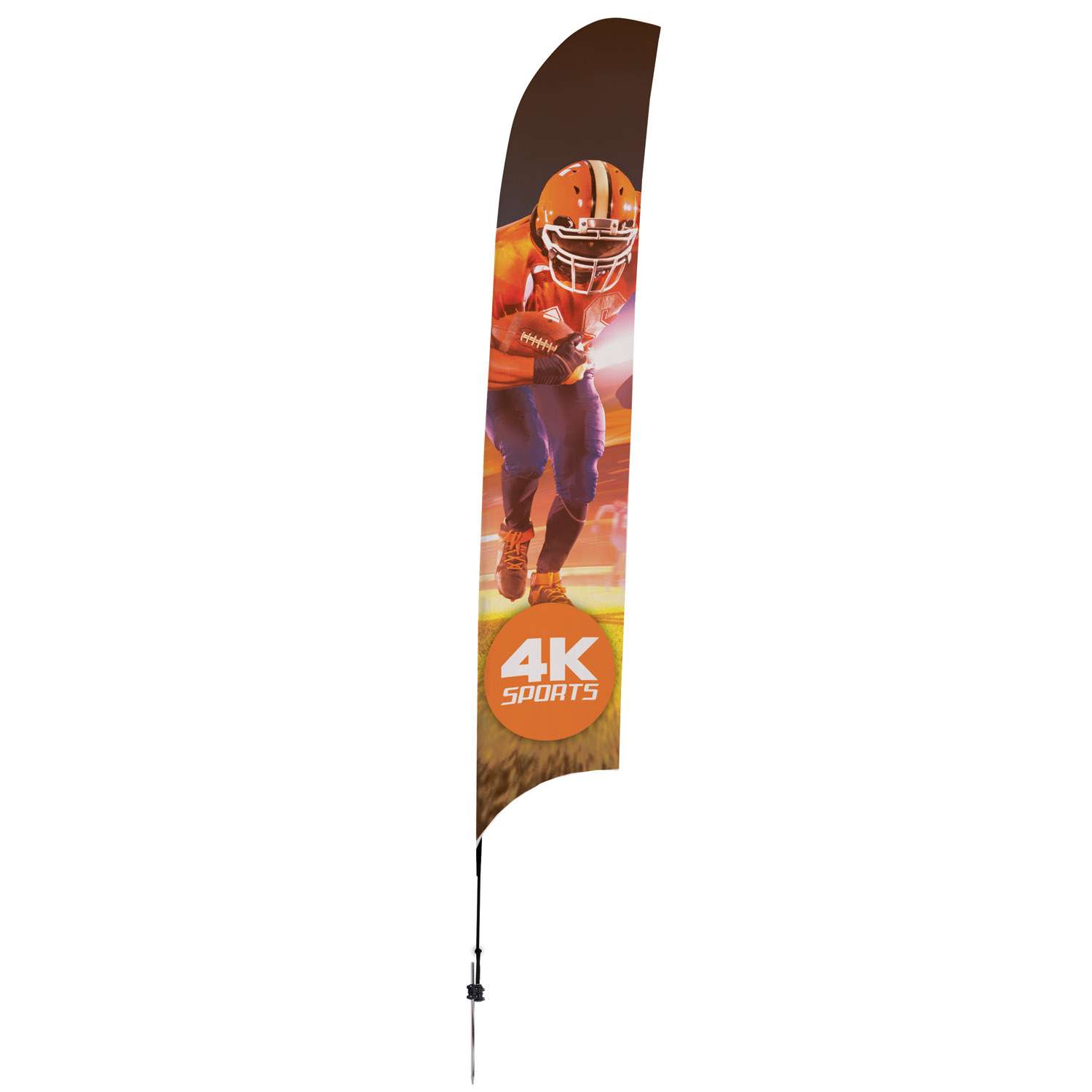 17' Streamline Razor Sail Sign Kit (Single-Sided with Ground Spike)