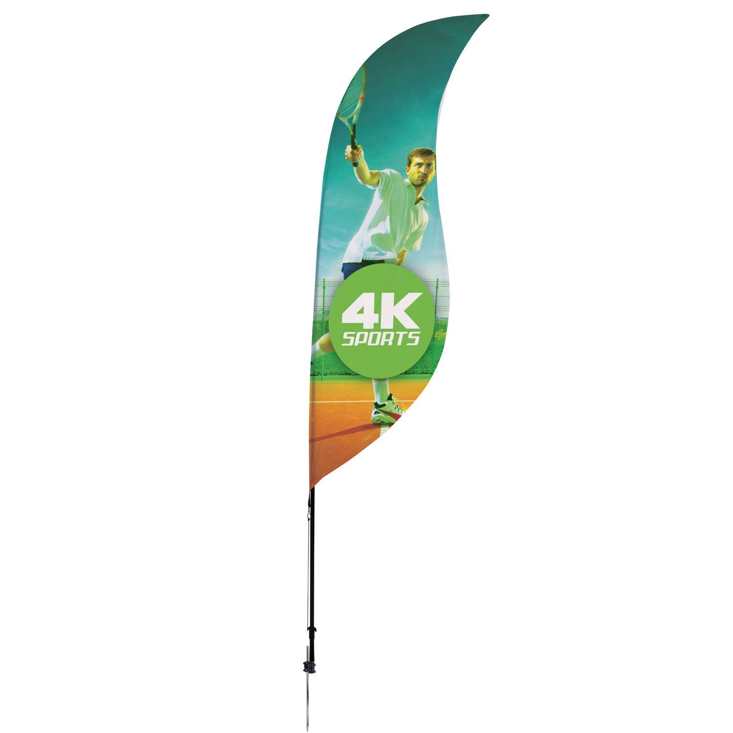 9' Streamline Sabre Sail Sign Kit (Single-Sided with Ground Spike)