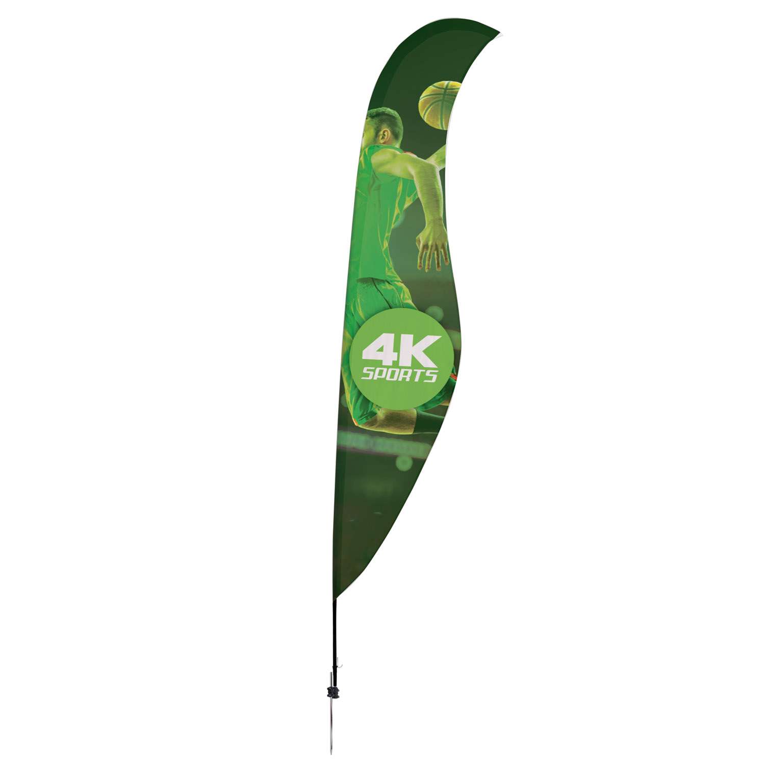 17' Streamline Sabre Sail Sign Kit (Single-Sided with Ground Spike)
