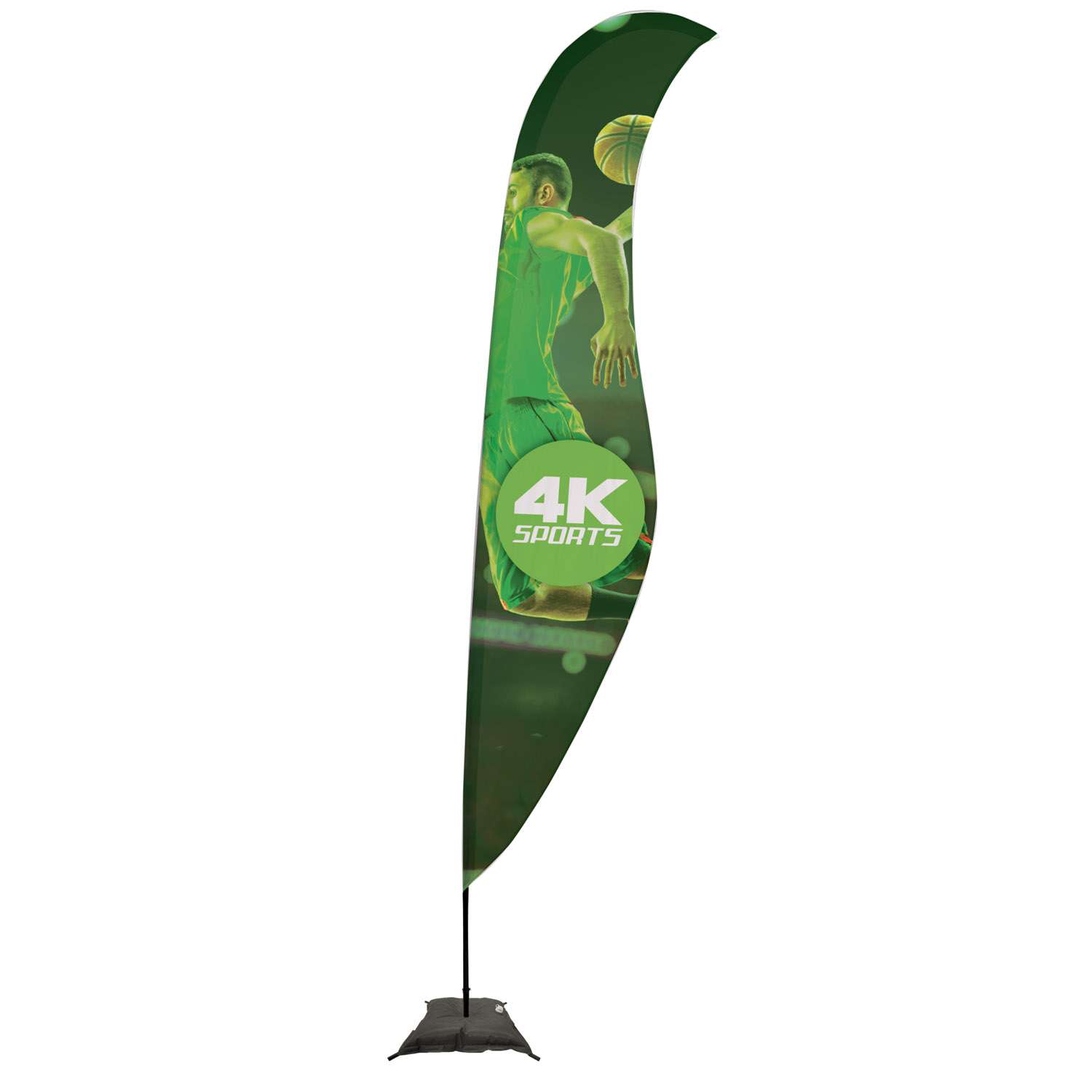 17' Streamline Sabre Sail Sign Kit (Single-Sided with Scissor Base)