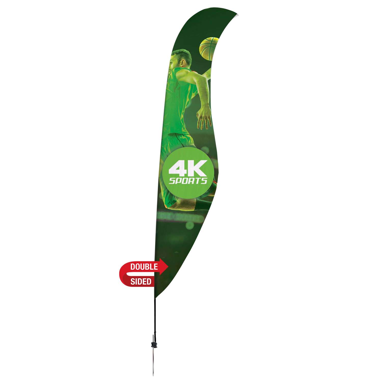 17' Streamline Sabre Sail Sign Kit (Double-Sided with Ground Spike)