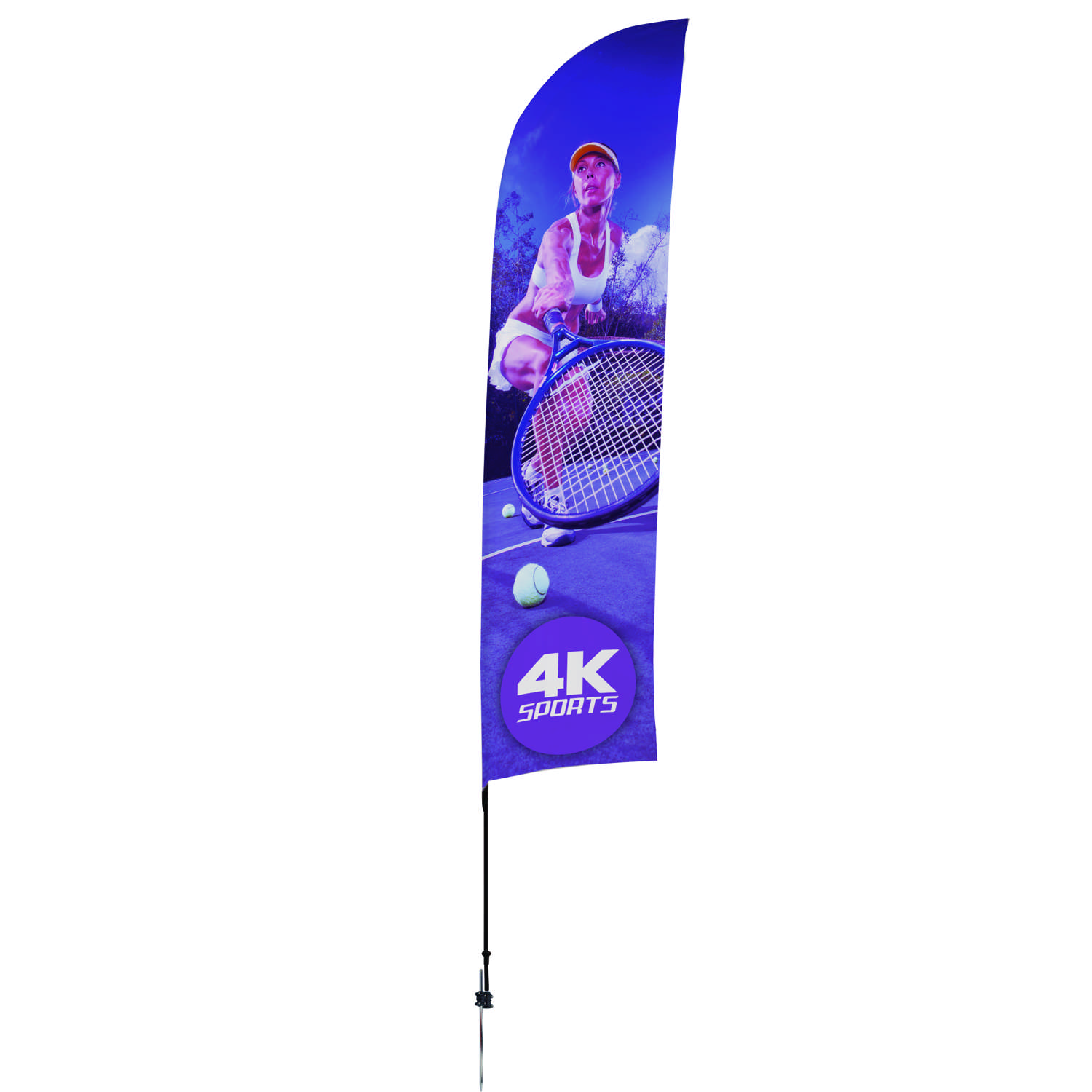 13' Streamline Blade Sail Sign Kit (Single-Sided with Ground Spike)