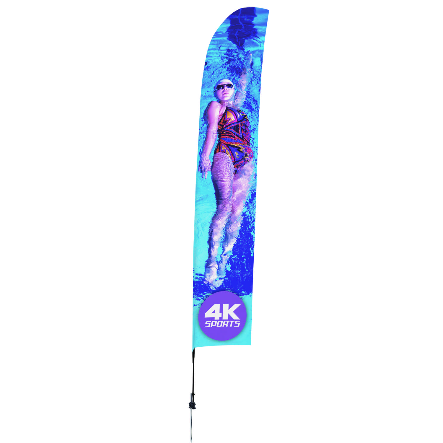 17' Streamline Blade Sail Sign Kit (Single-Sided with Ground Spike)