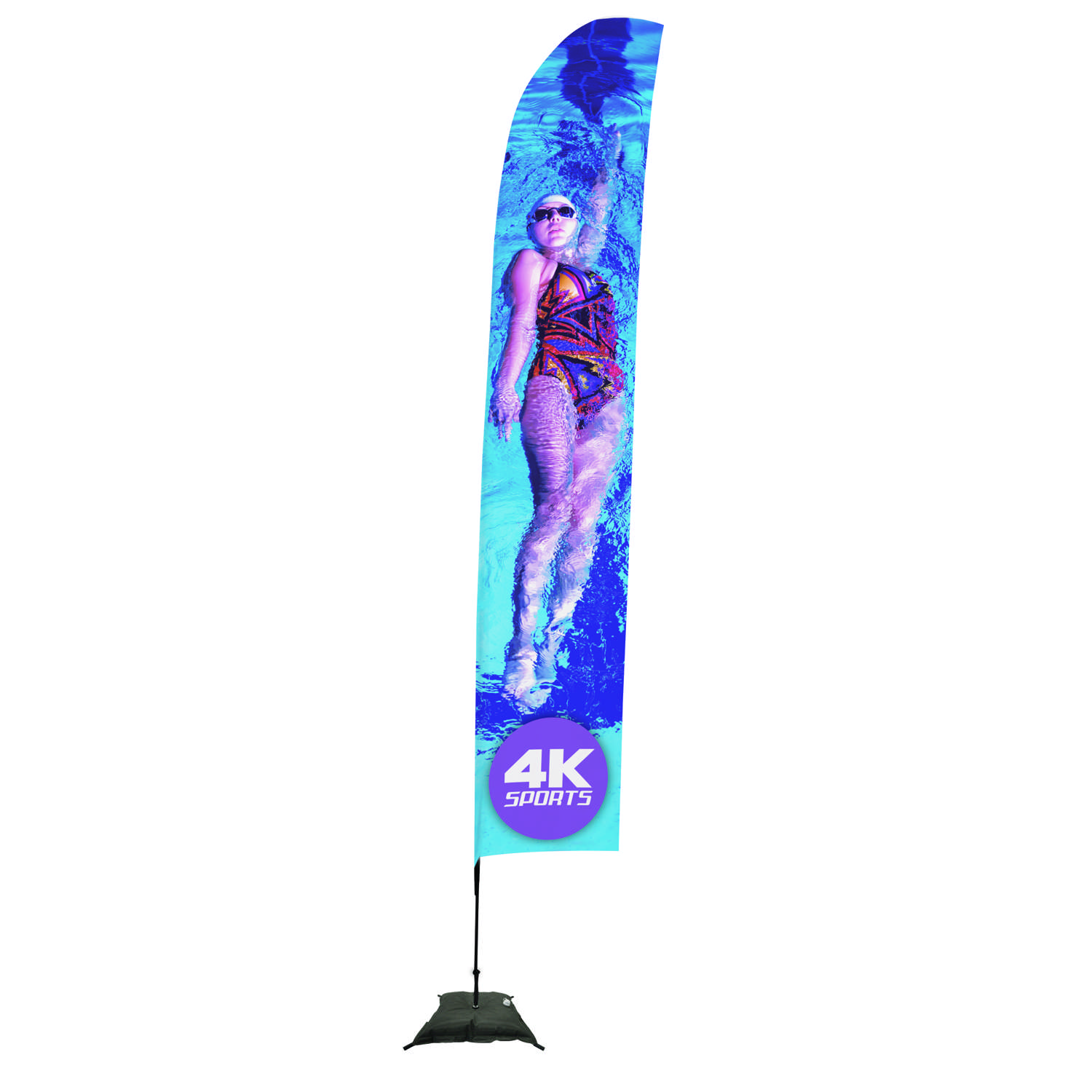17' Streamline Blade Sail Sign Kit (Single-Sided with Scissor Base)