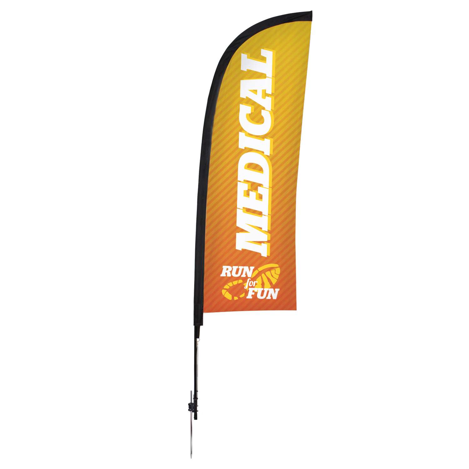 9' Premium Blade Sail Sign Kit (Single-Sided with Ground Spike)