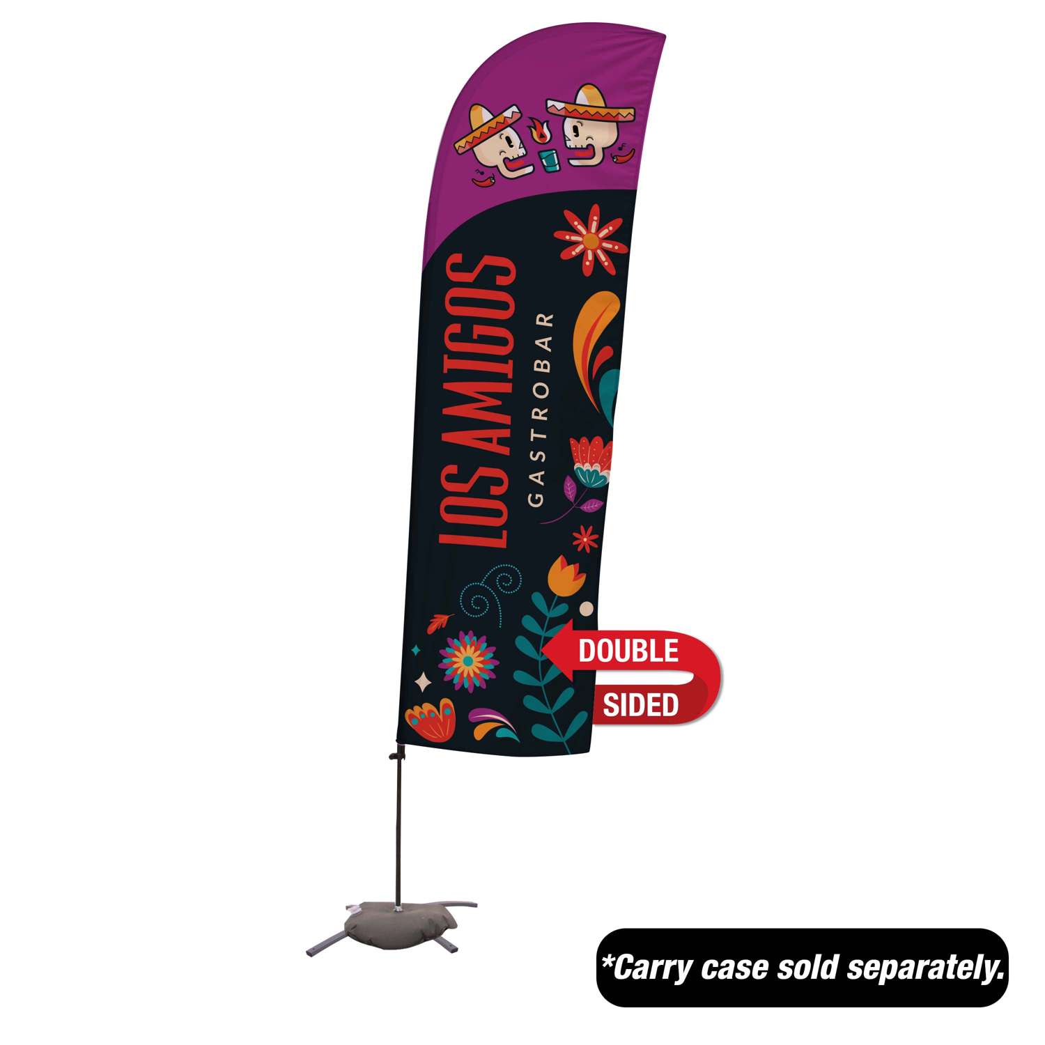 10.5' Value Blade Sail Sign Kit (Double-Sided with Cross Base)
