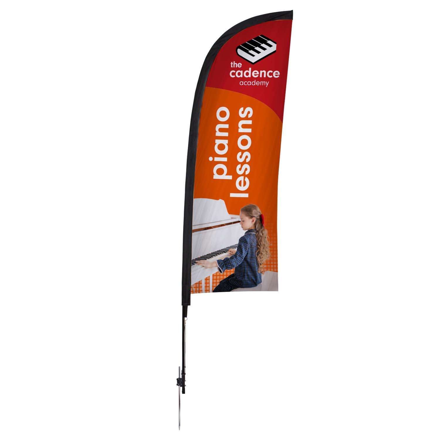 9' Elite Blade Nylon Sail Sign Kit (Single-Sided with Ground Spike)