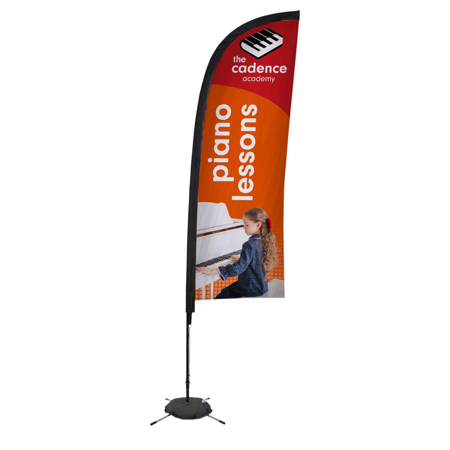 9' Elite Blade Nylon Sail Sign Kit (Single-Sided with Scissor Base)