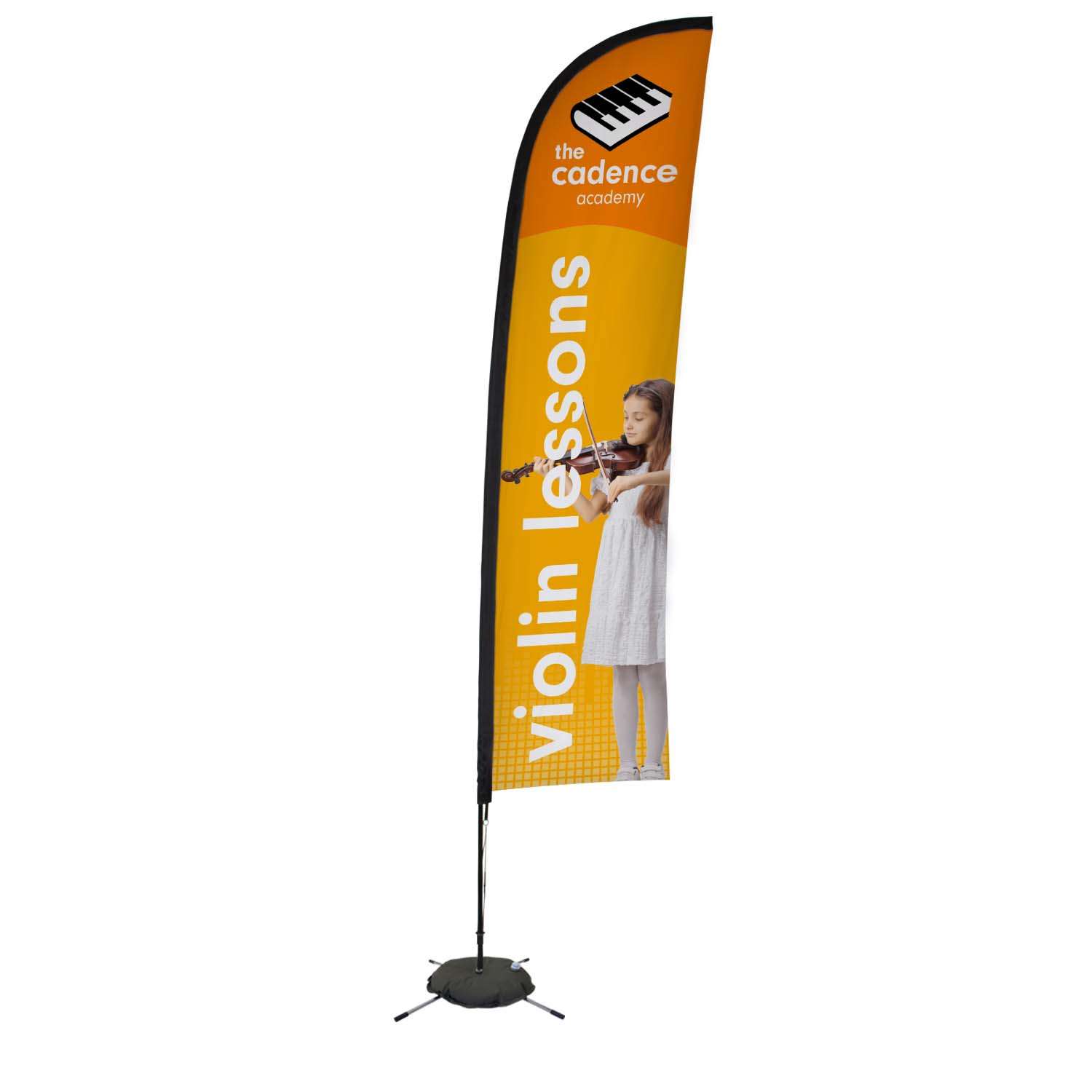 13' Elite Blade Nylon Sail Sign Kit (Single-Sided with Scissor Base)