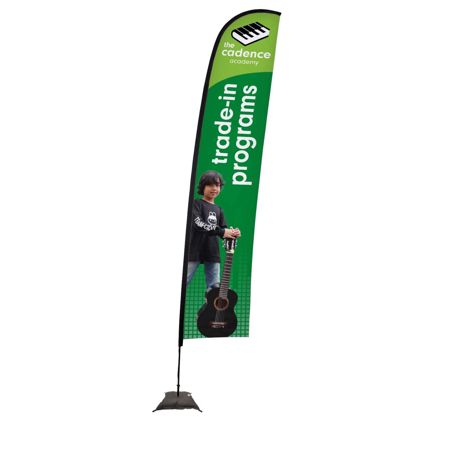 17' Elite Blade Nylon Sail Sign Kit (Single-Sided with Scissor Base)