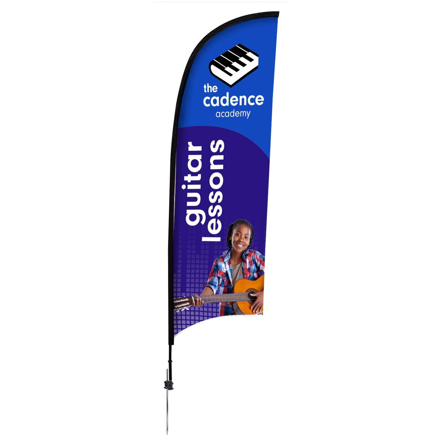 9' Elite Razor Nylon Sail Sign Kit (Single-Sided with Ground Spike)