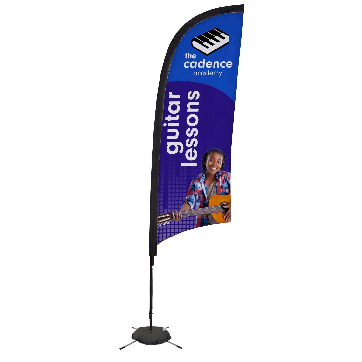 9' Elite Razor Nylon Sail Sign Kit (Single-Sided with Scissor Base)