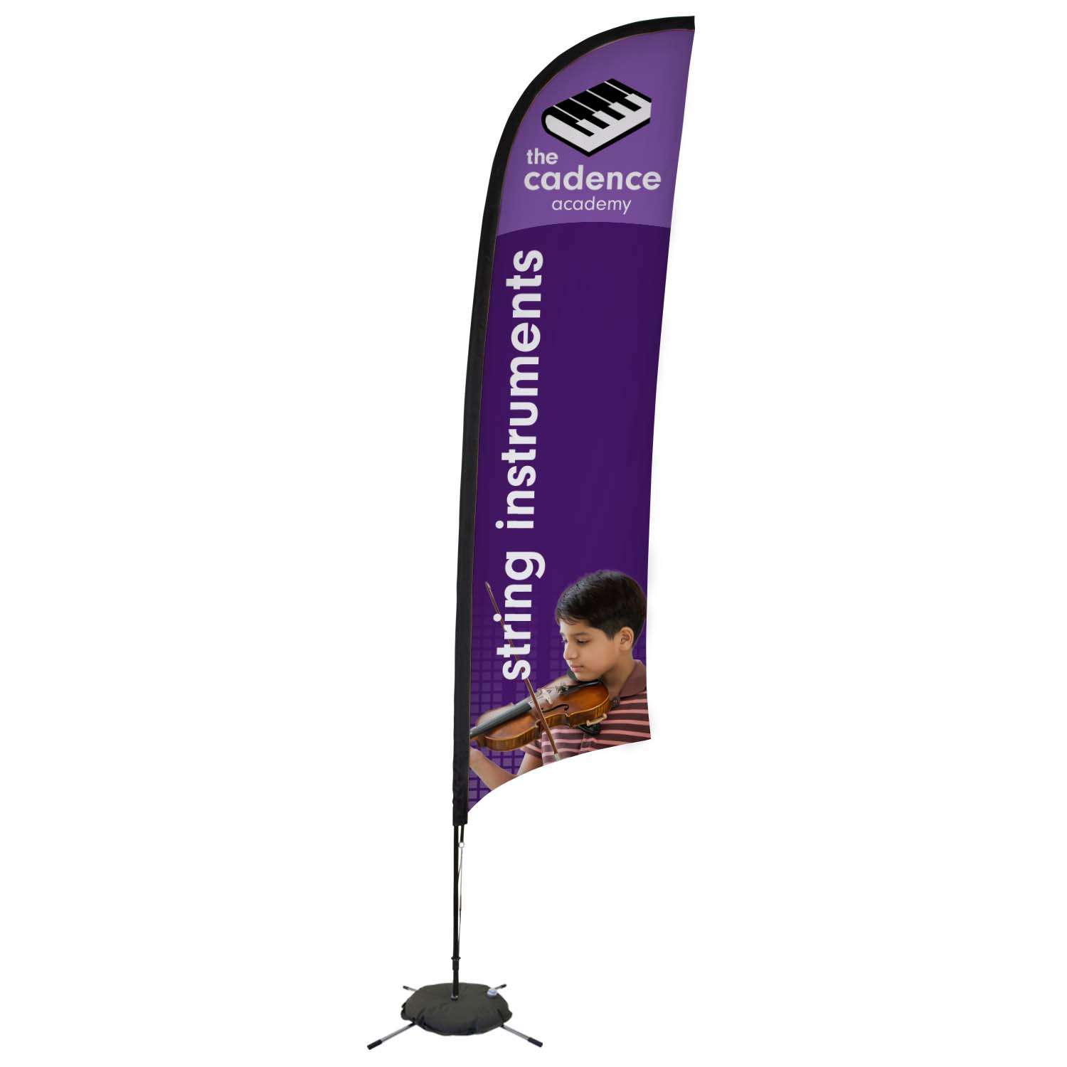 13' Elite Razor Nylon Sail Sign Kit (Single-Sided with Scissor Base)