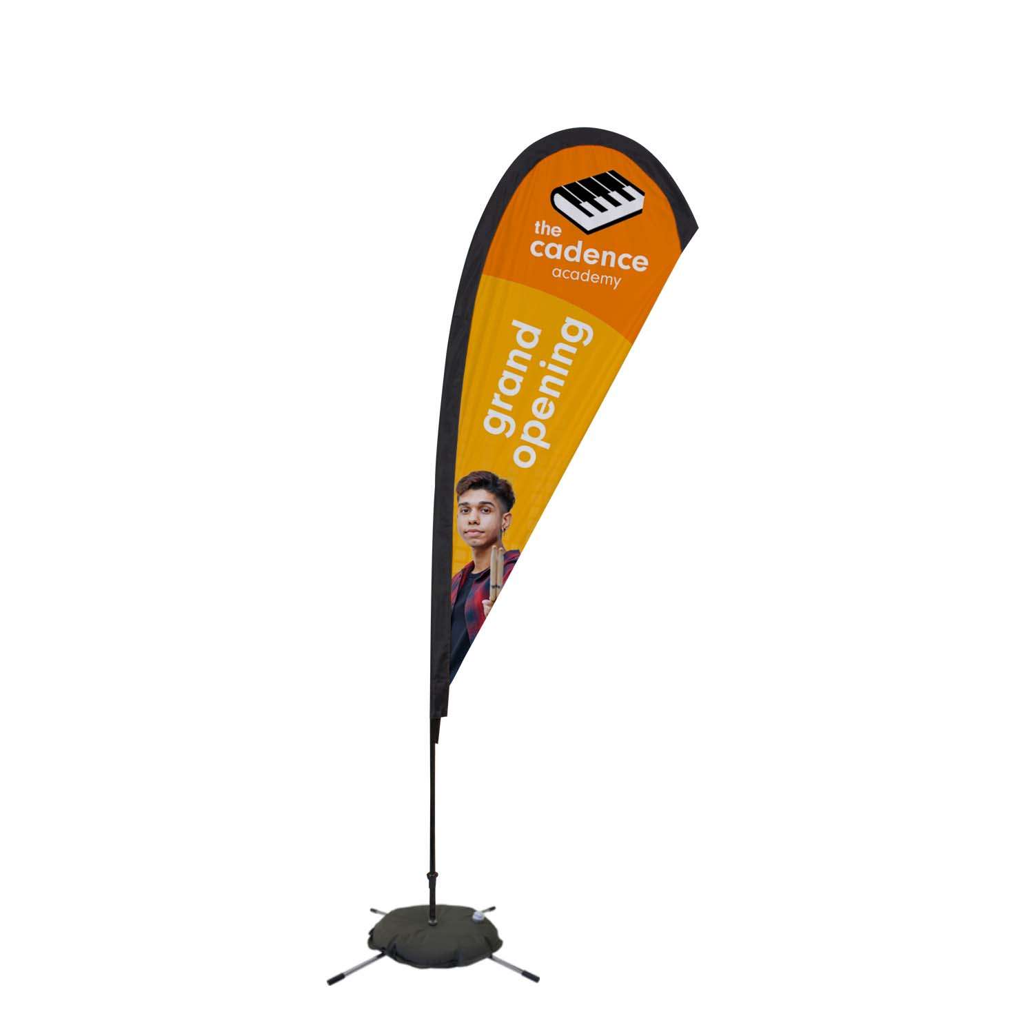 8' Elite Teardrop Nylon Sail Sign Kit (Single-Sided with Scissor Base)