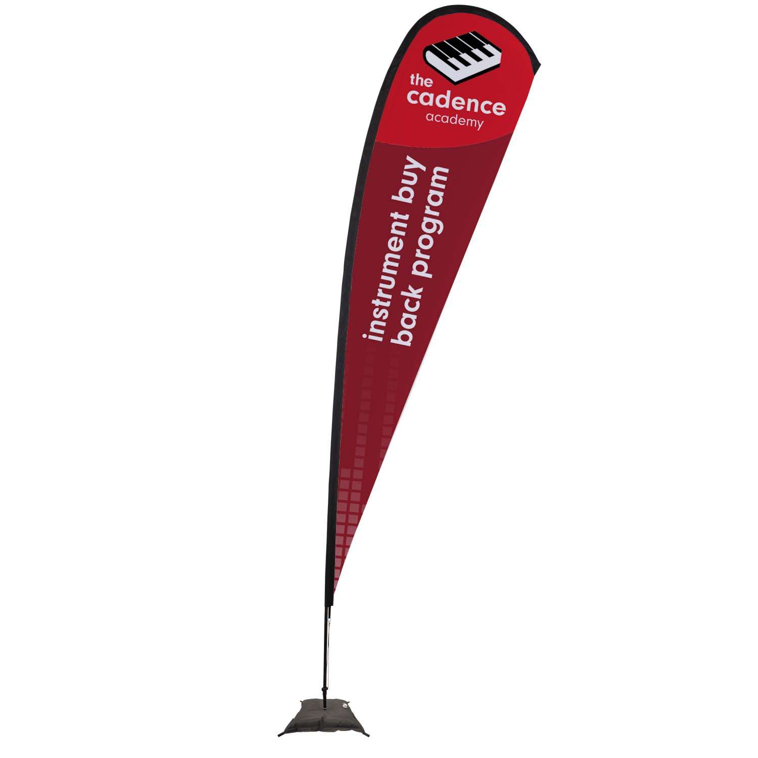 15' Elite Teardrop Nylon Sail Sign Kit (Single-Sided with Scissor Base)