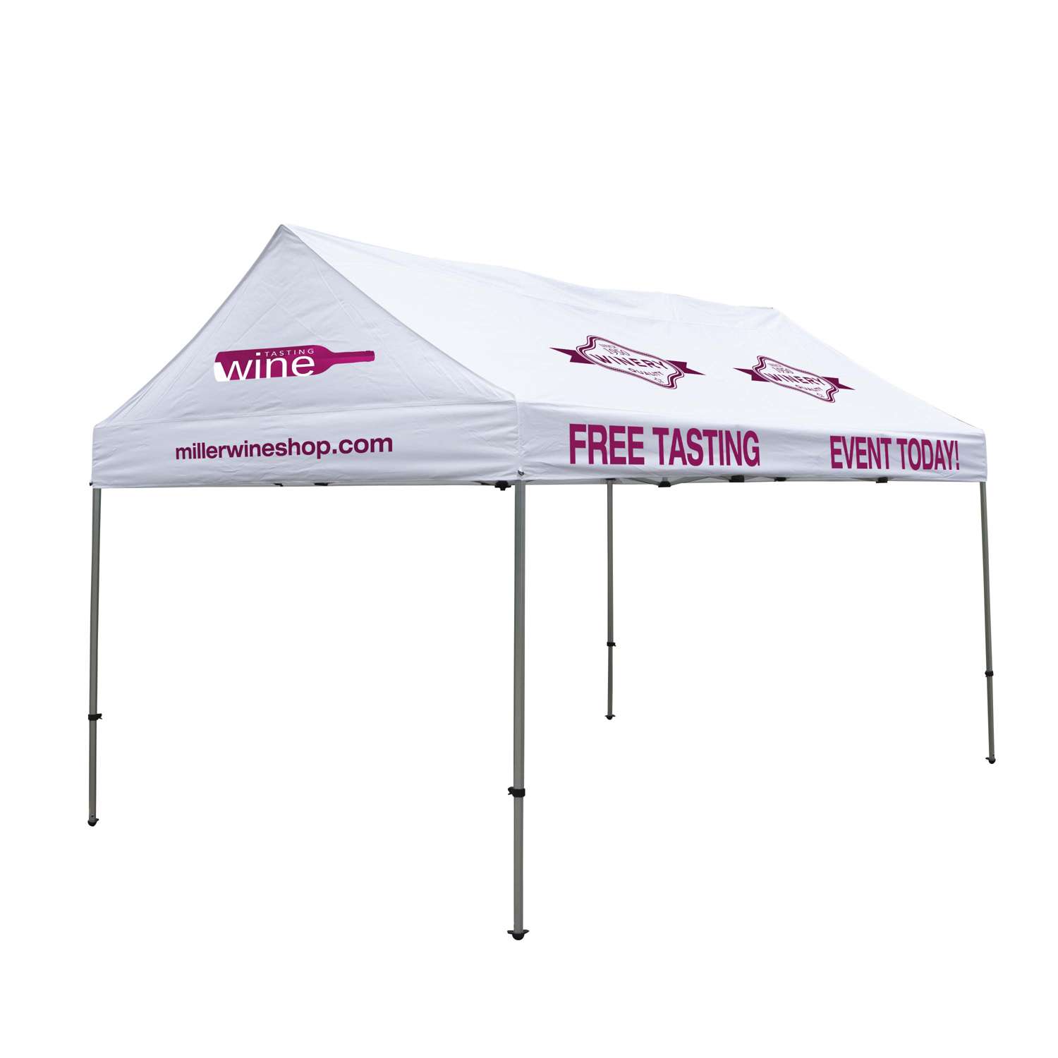 10' x 15' Premium Gable Tent Kit (Full-Color Imprint, 6 Locations)