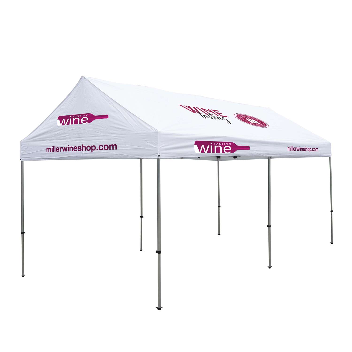 10' x 20' Premium Gable Tent Kit (Full-Color Imprint, 8 Locations)