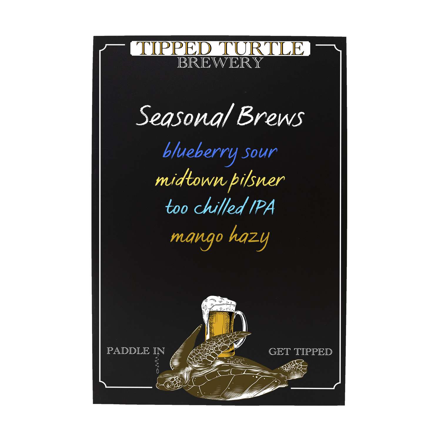 32" Deluxe A-frame Imprinted Chalkboard Insert