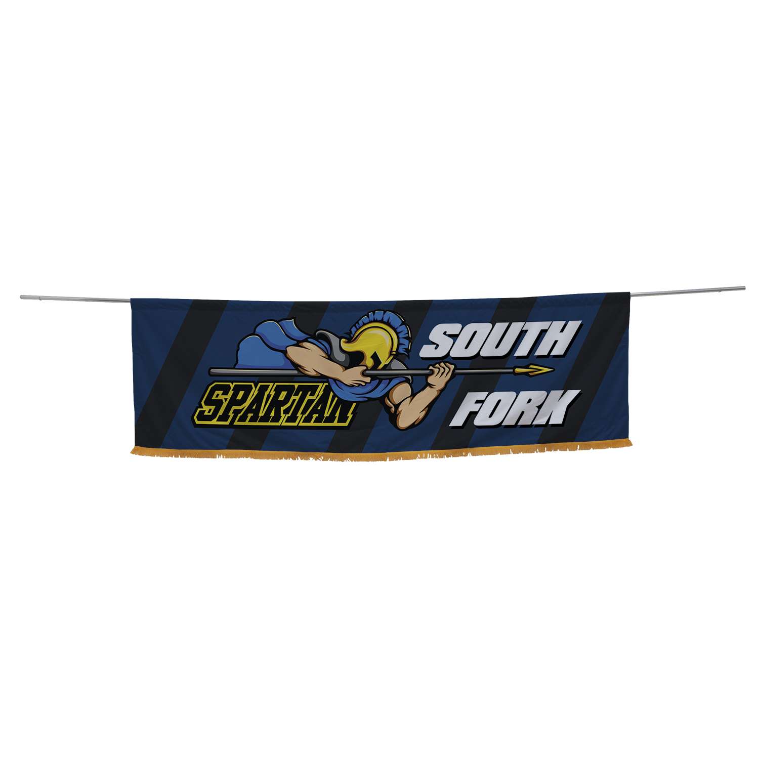 3' x 10' Parade Banner Straight Bottom Kit with Gold Fringe