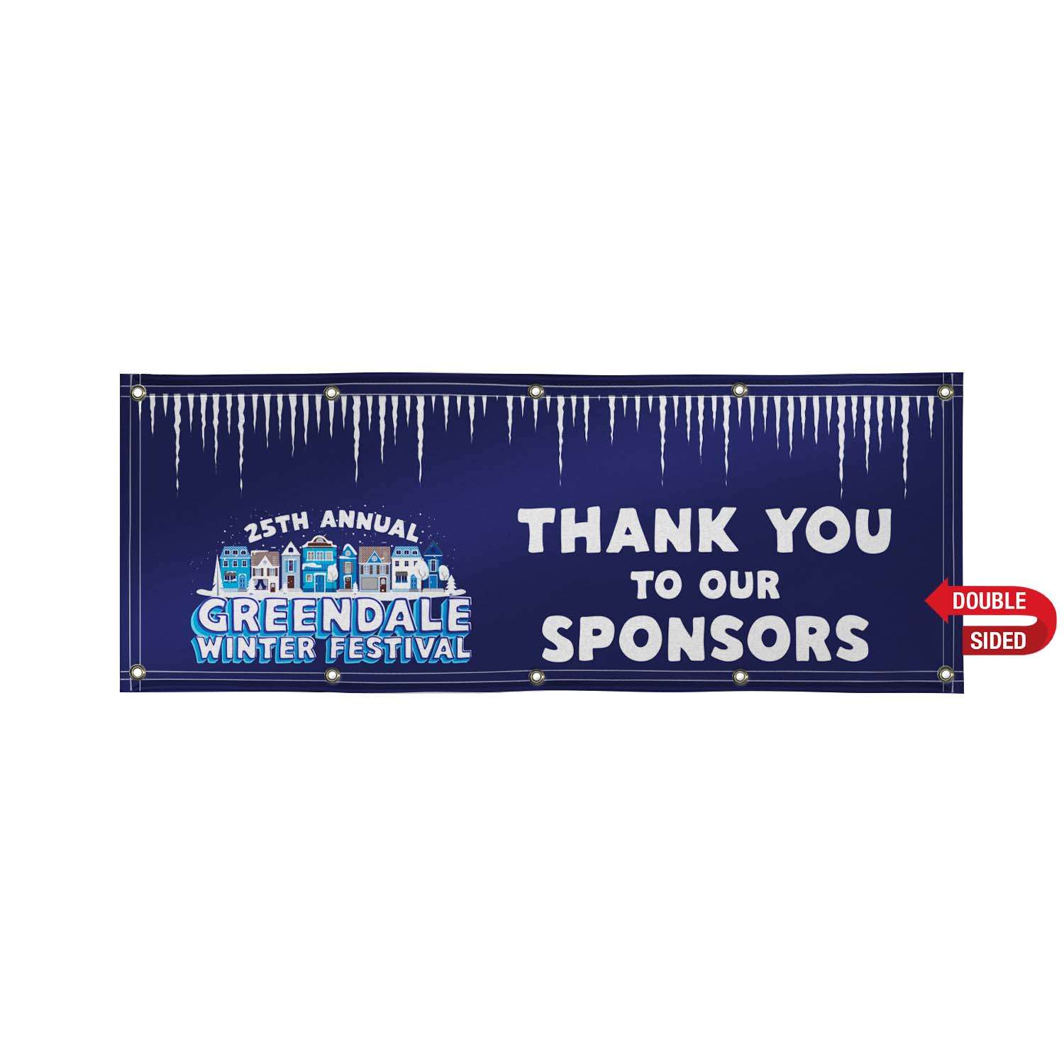 3' x 8' 18 oz. Vinyl Banner Double-Sided