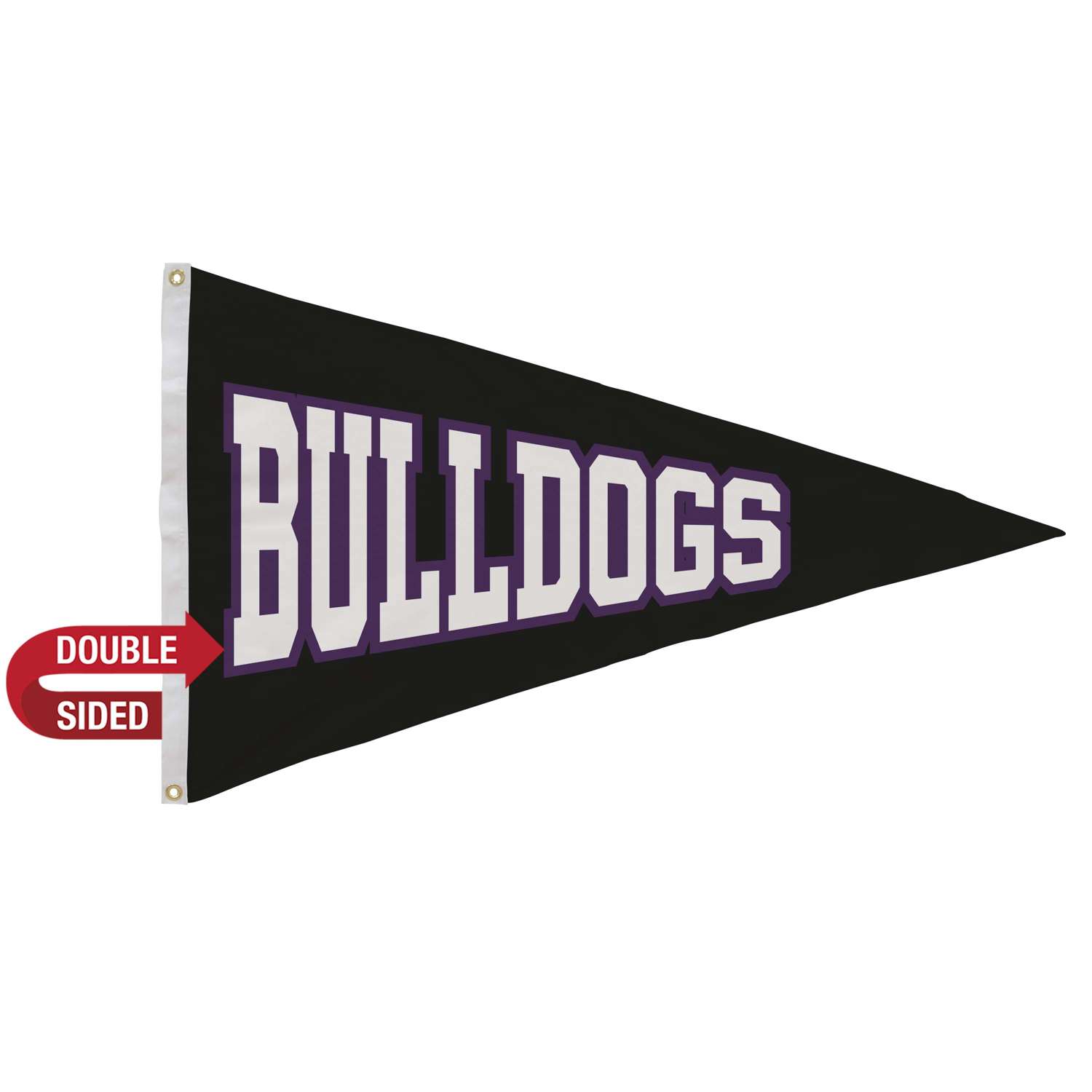 2.5' x 4' Nylon Pennant Flag Double-Sided