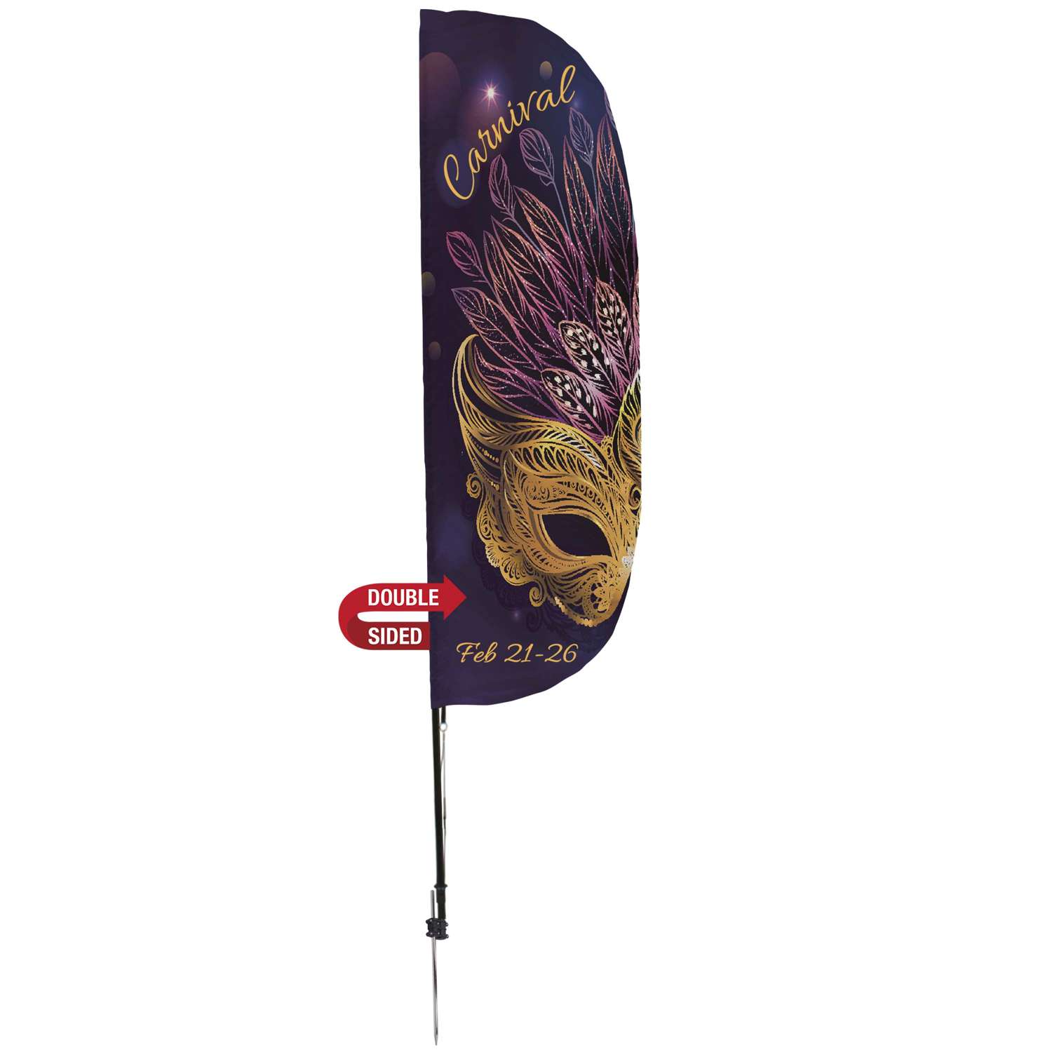 10' Stadium Flutter Flag Kit Double-Sided