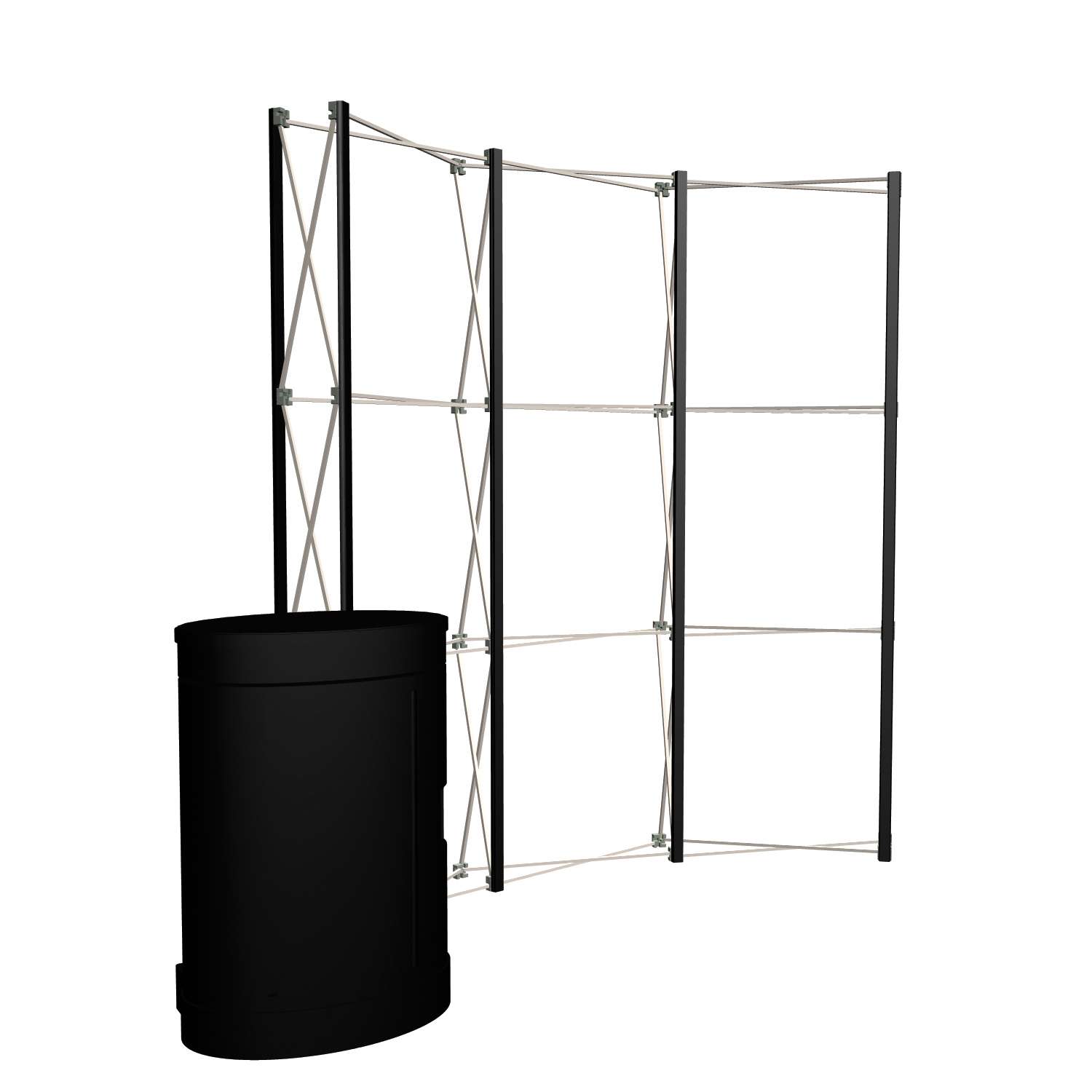 8' Curved Show 'N Rise Floor Display Hardware