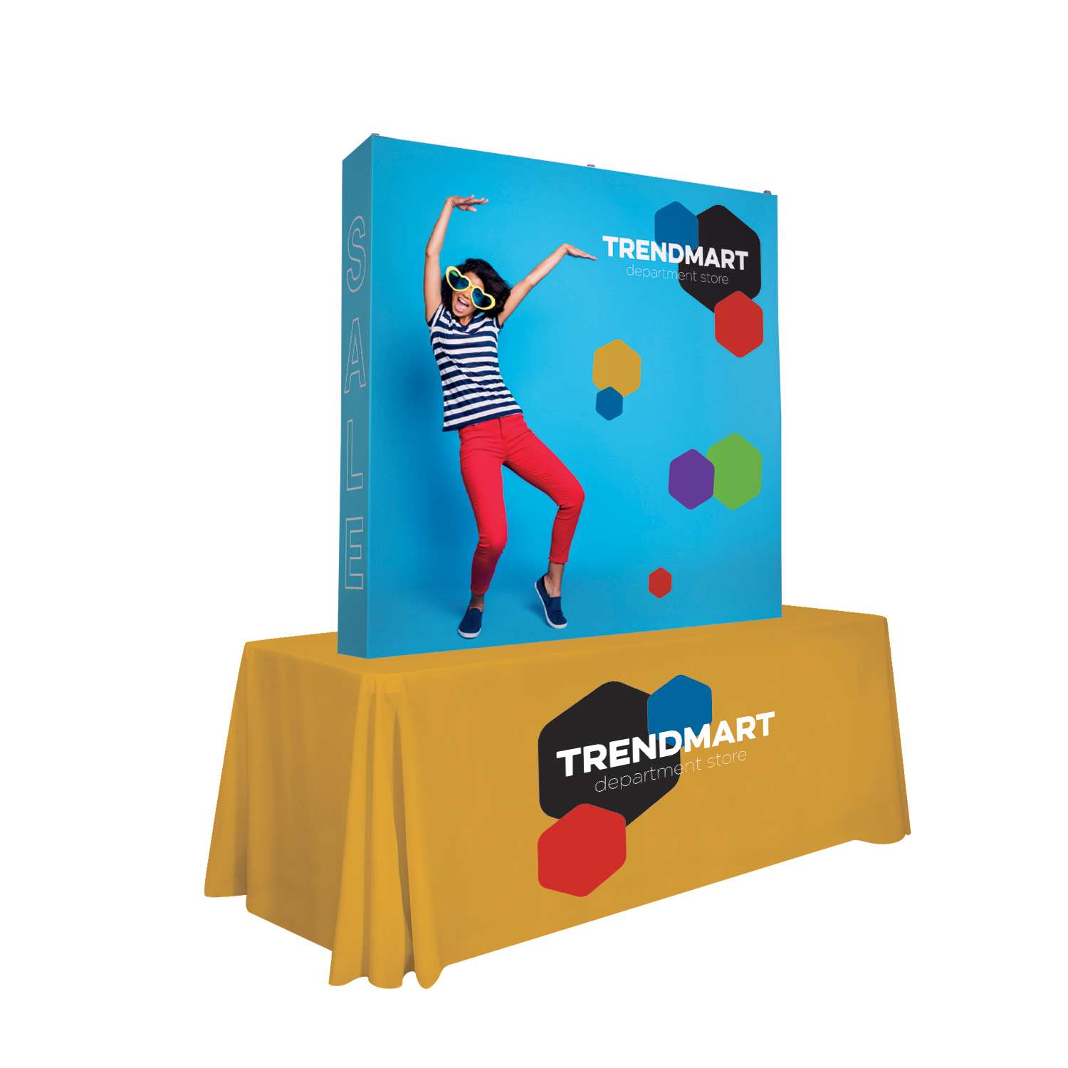 6' Straight Splash Tabletop Display Wrap Kit (Recycled Polyester)