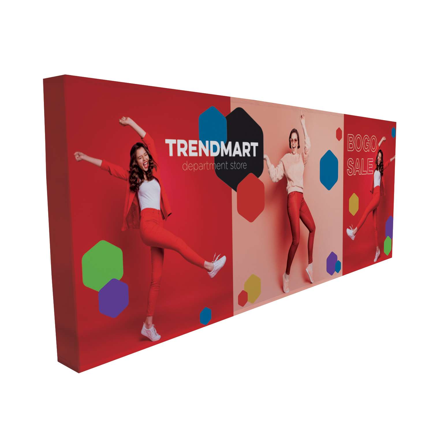 20' Straight Splash Floor Display Wrap Kit (Recycled Polyester)