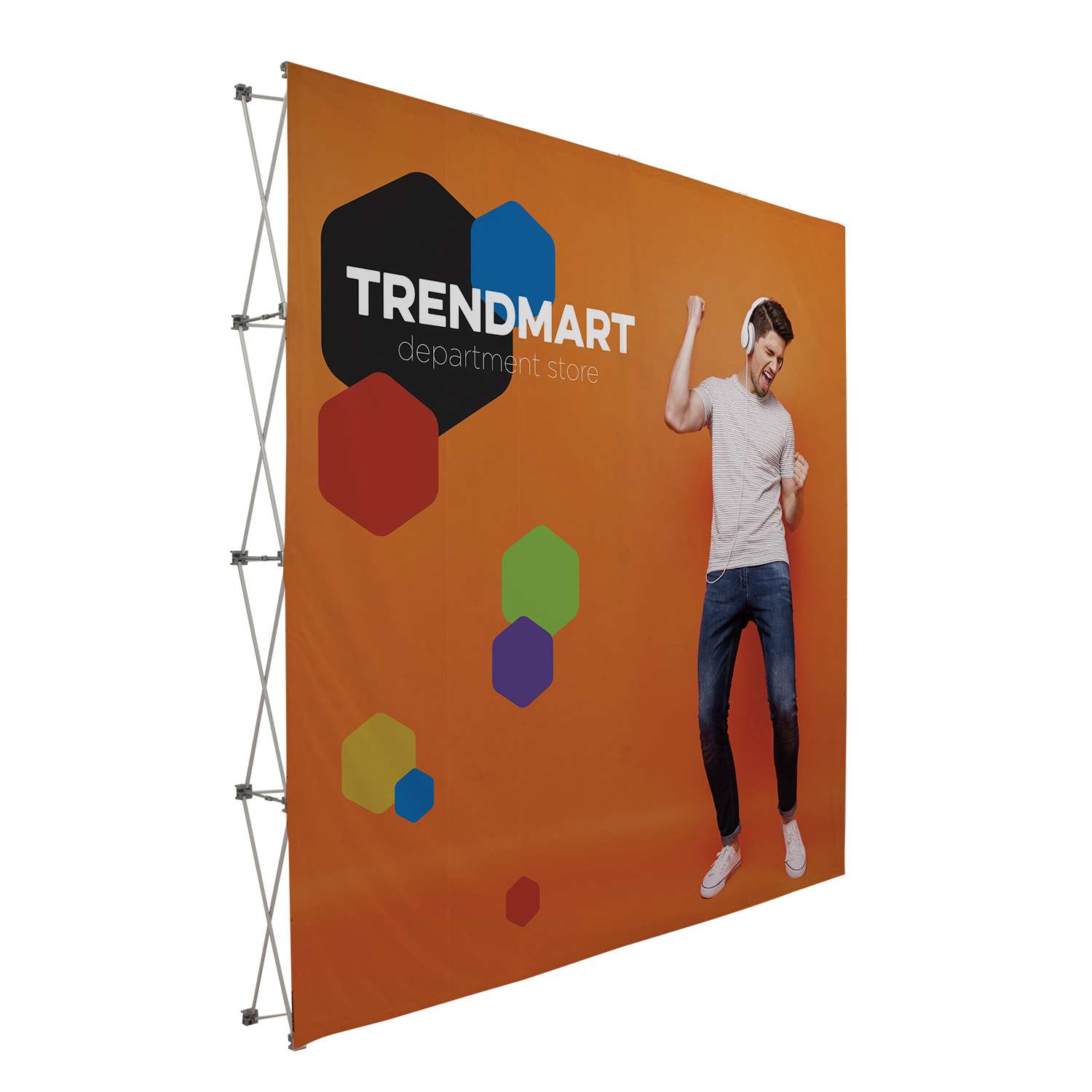 10' Tall Splash Floor Display Face Kit (Recycled Polyester)