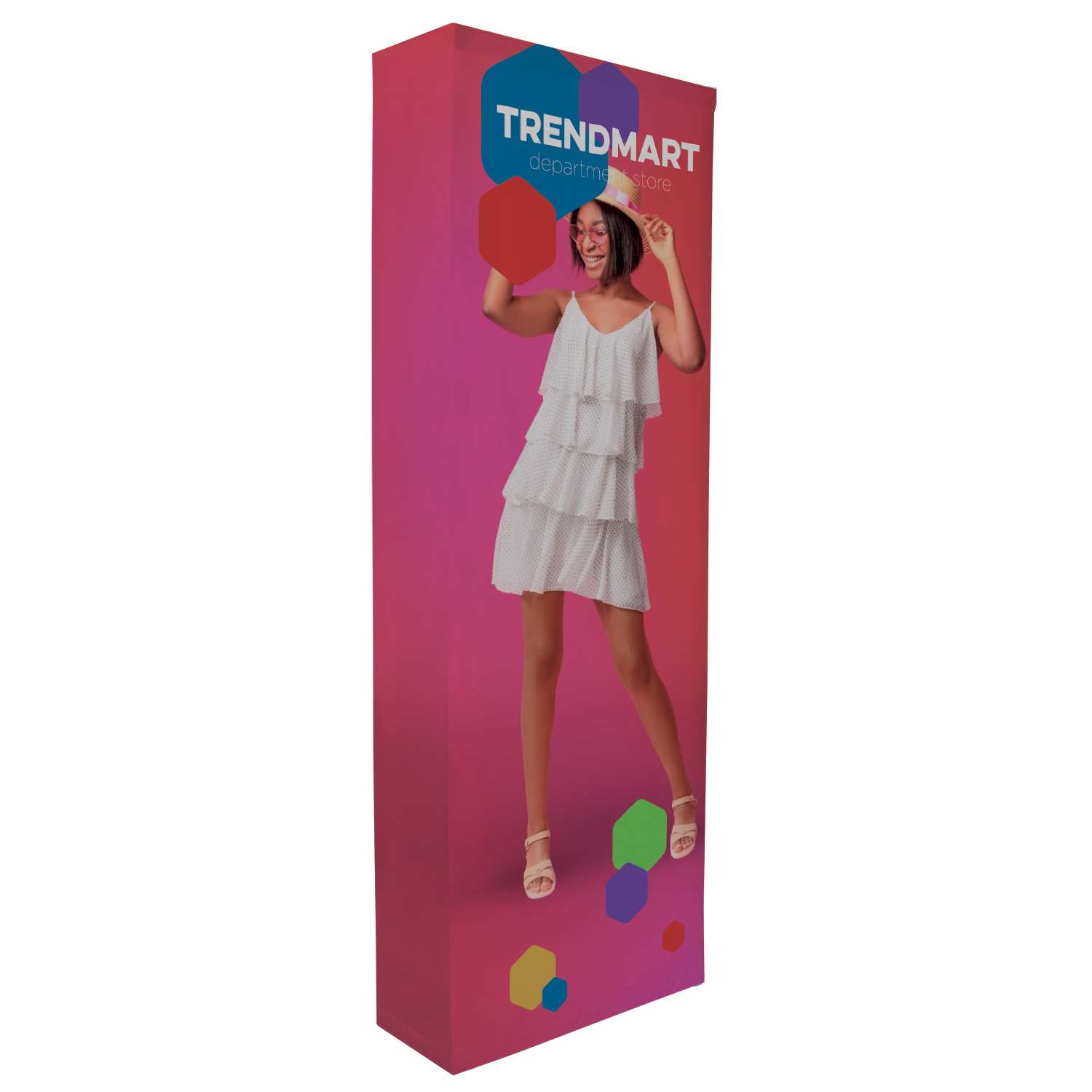 3' Straight Splash Floor Display Wrap Kit (Recycled Polyester)