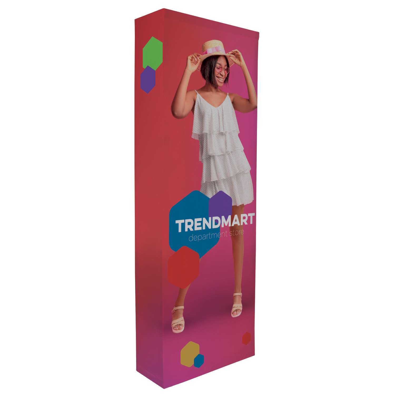 3' Straight Splash Floor Display 4-Sided Kit (Recycled Polyester)