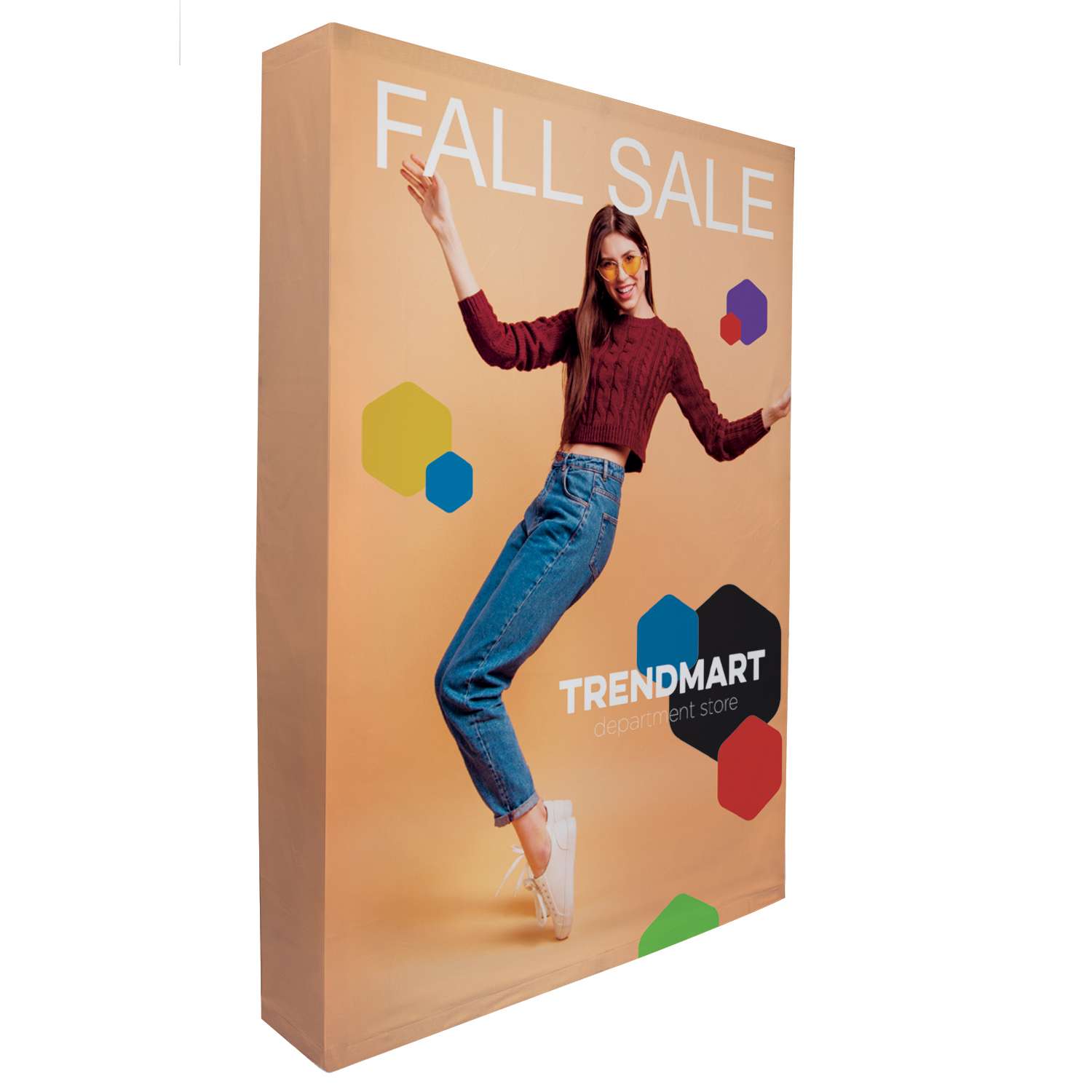 5' Straight Splash Floor Display Wrap Kit (Recycled Polyester)